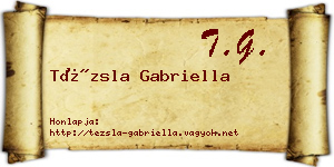 Tézsla Gabriella névjegykártya