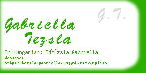 gabriella tezsla business card